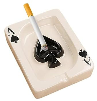 DIY Kreativer Keramik-Aschenbecher Tragbarer Moderner Aschenbecher Poker Outdoor Indoor Tischplatte Zigarrenaschenbecher Home Schreibtisch Räuchern Mode Dekoration Herren Damen Handmade Geschenke