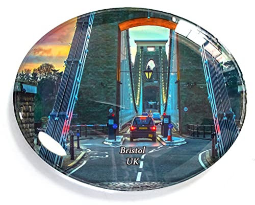 Bristol UK Magnet für Kühlschrank, Kühlschrank, Gefrierschrank, Souvenir, Dekorationen, oval, Kristallmagnet, Küche, Whiteboard