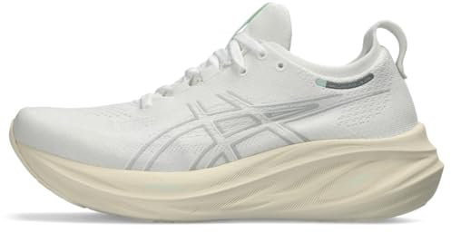 ASICS Women's Gel-Nimbus 26 Running Shoe, Weiß/Weiß, 43.5 EU