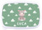 LolaPix Fiambrera niños. Caja merienda bebé. Tupper niños colegio. Regalos personalizados. Apta para microondas y libre de BPA, filatos y metales pesados. Rino nubes