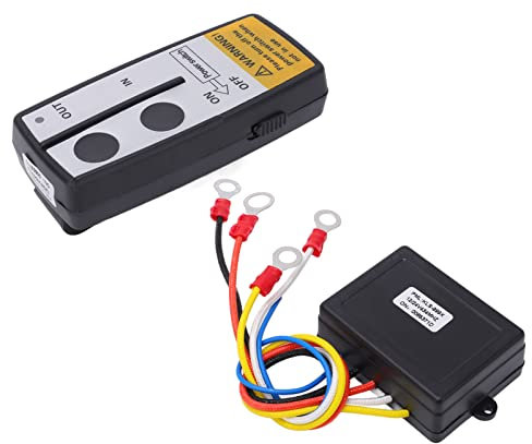 Interruttore di Comando a Distanza per Verricello Telecomando per Verricello Kit Telecomando per Verricello in ABS con Ricevitore 12V 24V 75Ft Accessorio Universale