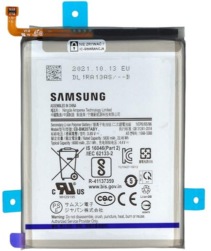 INNCOMM Batterie EB-BM207ABY für Samsung Galaxy M21 M30s | Smartphone Handy Akku Original GH82-21263A | Li-Ion Zellen | 3.85V 6000mAh | Ersatzakku Markenakku | mit Würfel
