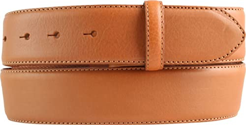 BELTINGER Wechselgürtel aus Vollrindleder mit Naht 4 cm ohne Schnalle | Weicher Druckknopf-Gürtel für Damen Herren 40mm | Jeans-Gürtel mit feiner Struktur