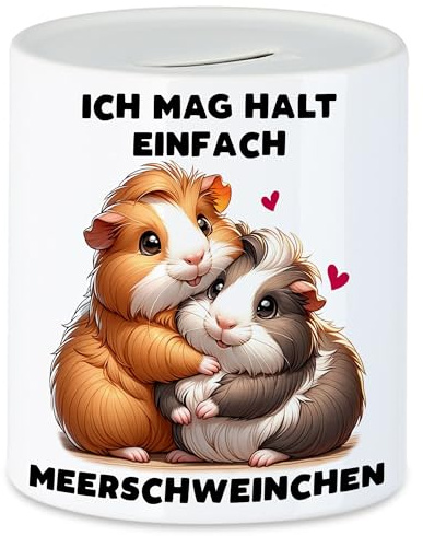 Hey!Print Ich mag Halt einfach Meerschweinchen Spardose Haustier Meerschweinchen Süß