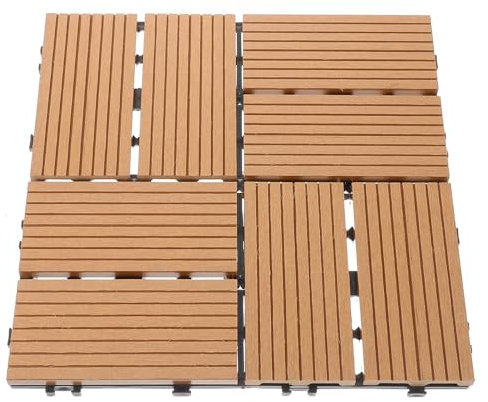 OSALADI Dekorative Interlocking Fliesen Für Terrasse Und Balkon Wetterfest Einfach Zu Verlegen Für Garten Und Innenbereich Robuste Langlebige Bodenfliesen Sandbeige Quadratmeter