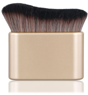 Pinceau Autobronzant, Pinceau Autobronzant pour Fond de Teint Liquide Pinceau de Maquillage pour le Corps Applicateur de Pinceau Autobronzant pour le Corps et le Visage (Or Mat)