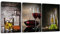 Sungeek 3 Teilig Leinwandbilder mit Holzrahme, Leinwanddruck Bilder 30 x 40 cm, Moderne Wandbilder Kunstdruck Wand Dekoration für Wohnzimmer Schlafzimmer Home Esszimmer Büro (Wein)