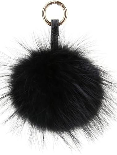 xinshibao Damen Pom Pom Bommel Anhänger Taschenanhänger Schlüsselanhänger Echtfell Pelz Bommel