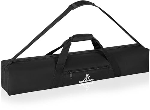 BQKOZFIN Tripod Bag 31in Tripod Carrying Case, 78.7x14x14cm Heavy Duty Nylon Bag with Shoulder Strap & Handles, Padded Tripod Carrying Bag for Light, Speaker, Boom, Microphone Stands (Black)