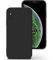 Zuvirelx Glatte Silikon hülle für iPhone X/XS, Staubbeständig‌, Slim, Taschentauglich‌ Handyhülle Cover Case für Apple iPhone X/XS - Schwarz