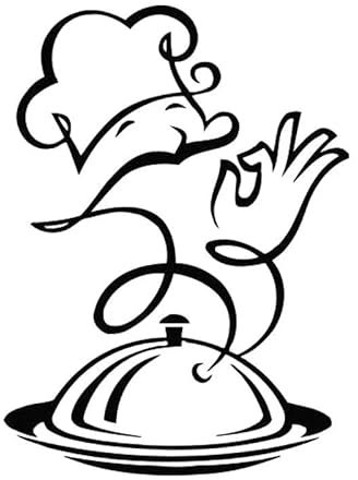 JIFENLI Autoaufkleber 12,1 cm * 16,4 cm Guten Appetit Koch Hut Vinyl Auto Styling Auto Zubehör Aufkleber Schwarz/Silber