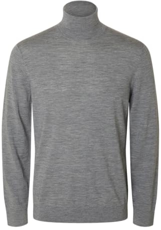 Selected Homme Herren Slhtray Ls Knit Merino Roll Neck Noos Pullover (1er Pack)