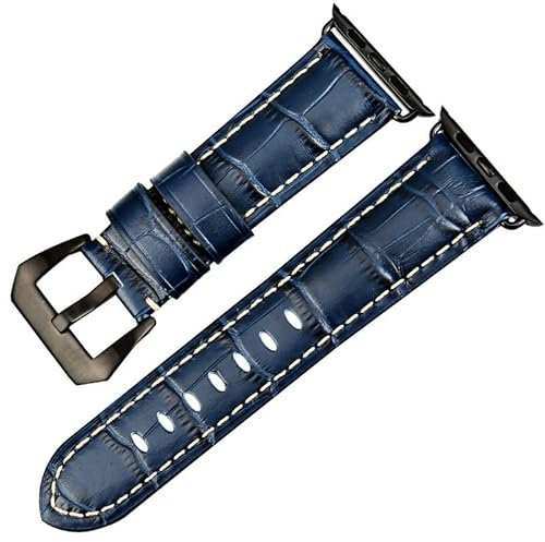 Svapo Cinturino in pelle per cinturino Apple Watch 49mm 45mm 41mm 44mm 40mm 42mm 38mm Serie 8 7 SE 6 5 4 3 2 cinturini per bracciale(Blue WB,38/40/41mm)