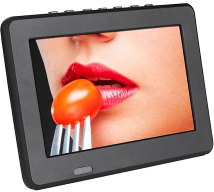 UPALDHOU Portable TFTLED HD Digital TV Player for Outdoor Use with Rechargeable Battery and PVR Function for Camping, Travelers (7in)