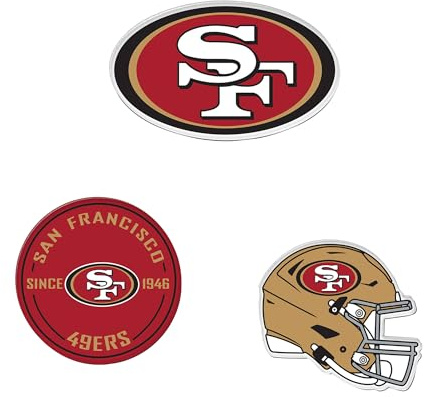 NFL 3 Stück Magnet Pack San Francisco 49ers Premium Kühlschrankmagnet