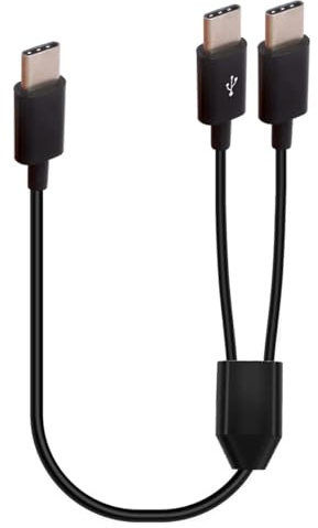 HUHANGGod Cavo di ricarica splitter USB-C 2 in 1, cavo di ricarica multitipo C, 5 V/2 A tipo C a connettore doppio tipo C, compatibile con telefoni cellulari tablet e altri (50 cm)