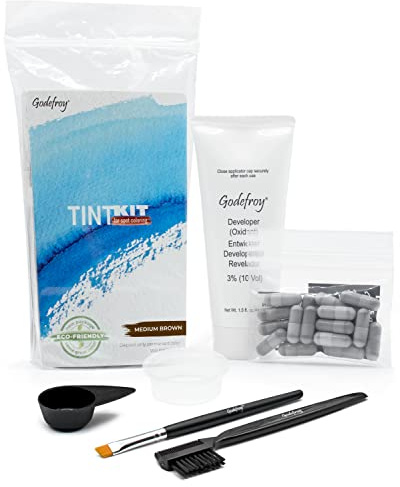 Godefroy Hair Color Tint Kit, Medium Brown, 20 Applications, Root Touch-Up