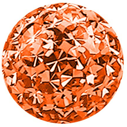 Modern Nature Piercing-Schmuck 1 X Epoxy Piercingschmuck Multi Strass Kugel 1,6 x 8 mm + Überzug in orange