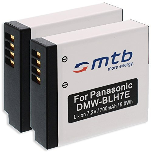 2X Batterie Compatible avec Panasonic DMW-BLH7, Compatible avec Lumix DMC-GF7 / DMC-GM1, GM5