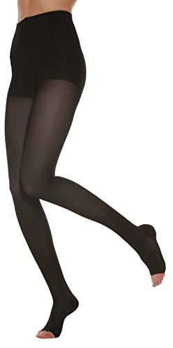 Relaxsan Basic 980A (Nero, tg.2) collant compressivi contenitivi 280 Den punta aperta