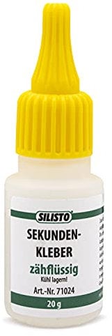silisto Maintien de Top qualité, Lot de 3, 3 x 20 g Colle instantanée extrêmement fort, Transparent, 71022-3stk- (1, Visqueux)