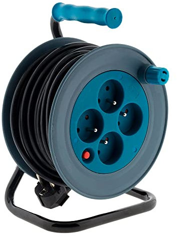 Enrouleur ménager 15m 3G1 mm² - Bleu