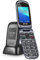 SPC Harmony - Teléfono móvil para Personas Mayores, móviles con Tapa, Teclas Grandes, Volumen Alto 96dB, Compatible con audífonos, contactos con Imagen, botón SOS, Doble Pantalla (2,4”+1,77”) - Negro