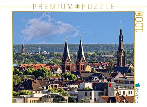 CALVENDO Puzzle Heidelberg-Weststadt - Blick über die Weststadt | 1000 Teile Lege-Größe 64 x 48 cm Foto-Puzzle für glückliche Stunden