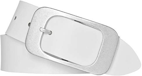 Bernd Götz Damen Leder Gürtel 40 mm weiß Nappaleder kürzbar (80 cm)