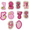 HUIXUN Number 0-9 Patches Pink Cute for Clothing Iron On Applique Embroidery Sticker Badge DIY Garment Jeans Accessories 10PCs/Set