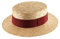 Classic Italy - Chapeau canotier Paille Paille Finement tressée Homme ou Femme Guinguette - Taille 51 cm - 88-Sangria
