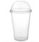 We Can Source It Ltd - 50 x 8oz Clear PET Plastic Smoothie Cups 8oz/250ml + Dome Lids - Perfect for Smoothies, Milkshakes, slushes and juices - 100% Recyclable