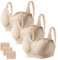 HBselect 3PCS Soutien-Gorge d'allaitement Soutien Gorge Maternité,Bra de Grossesse Postnatal Prénatale sans Armature, sans Couture pour Femmes allaitant avec rallonges de Soutien-Gorge,L