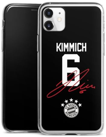 Slim Case kompatibel mit Apple iPhone 11 Silikon Handyhülle transparent Hülle extra dünn FC Bayern München FCB Kimmich