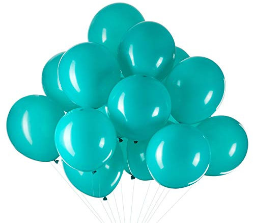 12 Zoll Luftballons Türkis Helium,50 Stücke Latex Ballons Ø 30 cm für Hochzeit Valentinstag Geburtstag Taufe Kommunion Party Deko