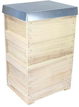 Zanderbeute aus Massivholz nach Dr. Liebig Einfachbeute Komplettbeute Imkerei Bienen, exkl. Rähmchen