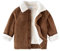 Volunboy Bambino Ragazzi Giacca in Pile Foderata, L'Autunno Inverno Sherpa Bambini Felpato Cappotto Giubbotto(2-3 anni,Taglia 95,Marrone)