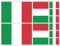 Samunshi® Aufkleber Set Italien Autoaufkleber 10 Flaggen Set 15cm Set Italien
