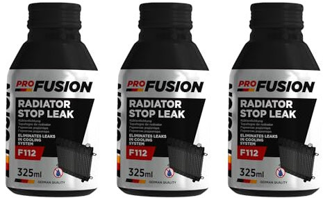 ProFusion Tapafugas de Radiador y del Sistema de Refrigeración Pack de 3 - Radiator Stop Leak - Ayuda a Sellar Las Grietas en Tuberías y Juntas - Apto para Sistemas de 10 L - 325 ml