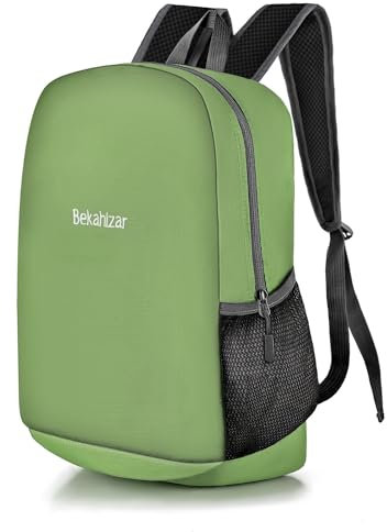 Bekahizar Leichter Rucksack 20L Klein Wanderrucksack für Männer, Frauen, Kinder, Hiking, Sport, Reisen, Klettern (armeegrün)