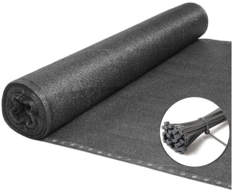 WDB - Sichtschutz Zaun - Garten-Sichtschutz - Schattennetz Zaunblende Sonnenschutz Tennisblende 140g/m² - Feuchtigkeitsbeständig UV-beständig - Regen- und Schneebeständig - 150 cm hoch - Grau