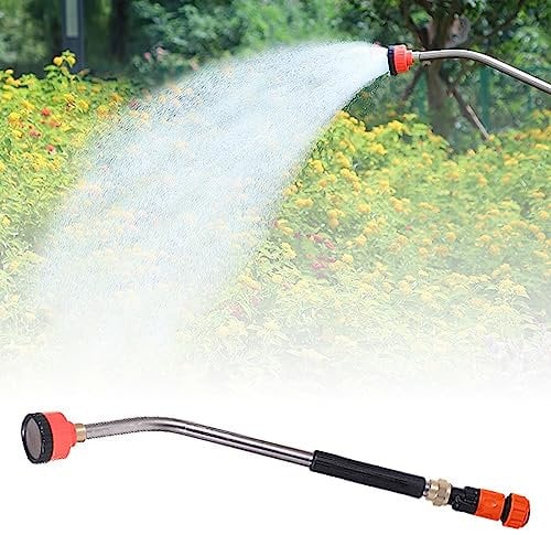 Metall Gießstab, Garden Giesstab, Edelstahl Professionelle Bewässerungsstab Gartenspritze Wasserbrause Handbrause Garten Sprayer Pflanzenbewässerung System (1Zoll, Zufällige Farbe)