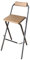 Klappbarer Barhocker für Erwachsene, 65/70/75 cm, tragbarer Küchen-Frühstücks-Hochstuhl für Restaurant/Geschäft/Café, quadratischer harter Sitz, Klappstuhl, Holzfarbe ( Color : Wood color , Size : 65c