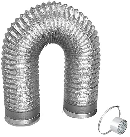 Tumble Dryer Hose Ø 80/100/110/120/150/160/170/180/200mm Ducting With 2 Clamps Flexible Tumble Dryer Vent Kit Extractor Fan Ducting Aluminium Tube For Dryer Kitchen (Color : 5m, Size : 110mm)