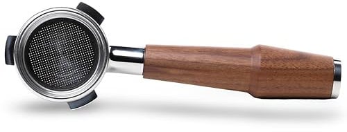 KNODOS 54mm Bottomless Portafilter Compatible with Sage Machines (3 Ears) - Walnut Handle, Fits Barista Express, Pro, Touch, Bambino, Duo Temp Pro (Walnut, Fits 54mm Sage/Breville)