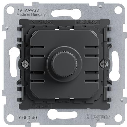 LEGRAND, SEANO Universal-Drehdimmer-Einsatz, 300 W ohne Neutralleiter, Phasenan-/-abschnitt, 5 - 300 W, mit Schraubklemmen, 2-Leiteranschluss, 765040