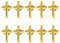 LUCKGONI 10 Stück Kreuz Brosche Metall Badge Pin Stilvolle Anstecknadel Kreuz Brosche Legierung Material Religiöse Pins für Mode Outfits