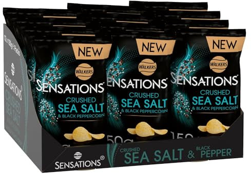 Walkers Sensations Salted & Black Peppercorn Sharing Crisps 150g