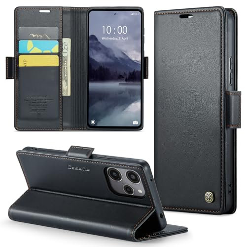 Phernykas Cover per Xiaomi Redmi 12/POCO M6 Pro 5G Custodia Portafoglio [Blocco RFID] Premium Pelle PU Wallet Libro con Porta Carte Slot Supporto Flip Case per Xiaomi Redmi 12/POCO M6 Pro 5G, Nero