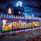 Extra große Happy Halloween Banner Party Deko, 9.8 x 1.6 Fuß Stoff Lila Halloween Kürbis Geist Schild Banner Dekoration für Draußen Trick or Treat Ourdoor Gartenzaun Garage Heim Halloween Party